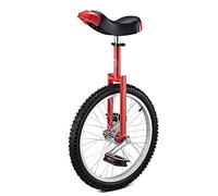 ROHCGHC Monocycle, Vélo Amusant d'exercice d'équilibre de Roue 20 Pouces-siège réglable-capacité 150 kg-Trottinette Fitness for représentation Cirque(Red)