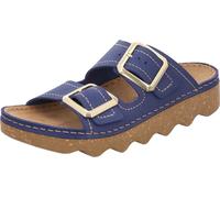 Rohde Mule femme en nubuck avec boucles élégantes et plateau Foggia-D 6227, Taille:39 EU, Couleur:Bleu