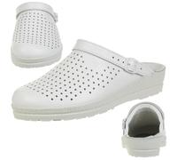 Rohde Neustadt 1445 Clogs Cuir Blanc Pantoufles Femme Chaussures Hôpital
