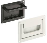 Rohde SK-79.R118.9005 Poignée en coquille rabattable avec ressort de rappel noir (L x l x H) 130 x 2