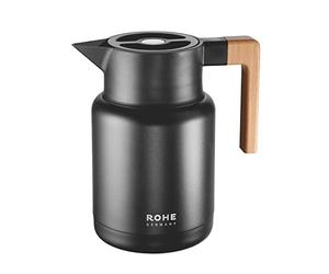 Rohe Germany 221061-sc Isidor Verseuse isotherme avec piston en acier inoxydable Noir 1,4 l