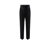 rohe pantalon femme noir fluide en satin - 36