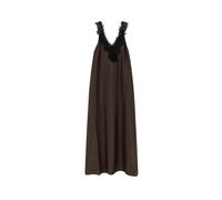Rohé robe longue femme marron en soie - 38
