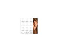 Roheafer 20G Piercing Oreille Helix Tragus Acier Chirurgical Argent