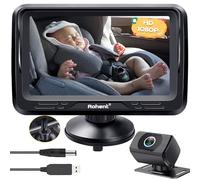 Rohent Caméra de voiture pour bébé HD 1080p pour siège arrière : Branchement USB plug-and-play, facile à installer, caméra de siège auto face à l'arrière, vision nocturne claire pour bébé, grand angle
