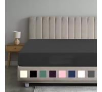 Rohi Drap-housse super king size 100 % microfibre - 40 cm de profondeur avec coins élastiques - Ultra doux, hypoallergénique et durable - Gris foncé 180 x 200 cm