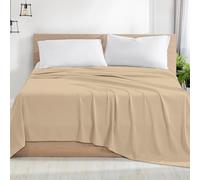 Rohi Drap plat en microfibre - Latte - Confortable, doux et respirant, hypoallergénique et durable, pour hôtels, chambres et chambres d'amis - Entretien facile (latte, 255 x 290 cm)