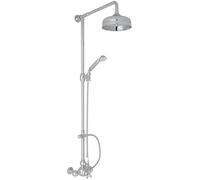 Rohl Ac407op-apc Arcana Système de douche thermostatique apparent complet avec Therm Valve avec contrôle de volume Riser Flexible d'inverseur Douchette Pommeau de douche, Chrome poli