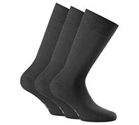 Rohner Basic 3-Pack Cotton II chaussettes, chaussettes courtes, unisexe, une couleur, taille 39-50: Color: Black | Size: 5.5-8 UK