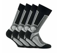Rohner Basic Chaussettes de sport gris / noir, Taille 35-38