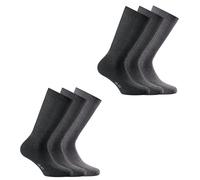 Rohner Basic Chaussettes de sport gris / noir, Taille 39-42