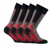 Rohner Basic Chaussettes de sport gris / rouge / noir, Taille 43-46