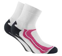 Rohner Basic Chaussettes de sport rose / noir / blanc, Taille 35-38