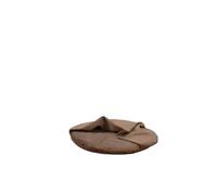 Rohrschneider Coussin igloo pour chien - Coussin doux avec grotte intégrée - Tissu velours - Housse amovible - Lavable - Différentes tailles et couleurs - Taupe - L : Ø 80 x H 22 cm