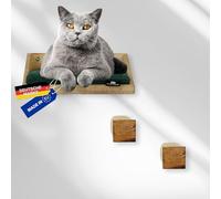 Rohrschneider Éléments muraux pour chat, 3 pièces, mur d'escalade, avec coussin lavable et escalier pour chat, corde en sisal de 8 mm, capacité de charge jusqu'à 30 kg, différentes couleurs, flammé