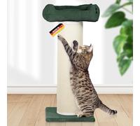 Rohrschneider Frieda Arbre à chat XXL - Tapis griffoir remplaçable stable et extra large - Housse lavable - Pour grands, moyens et petits chats - En velours côtelé (vert, 1)
