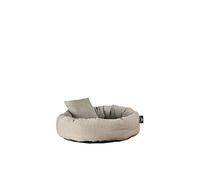 Rohrschneider Îlot douillet pour chien et chat, matériau recy n bouteilles PET, coussin intérieur amovible, housse amovible, gris ou rose, différentes tailles (gris, S : 50 x 15 cm)