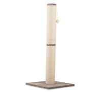 Rohrschneider RS 22387 Arbre à chat XL avec troncs en sisal, boule de jeu, housse en velours côtelé, 45 x 45 x 107 cm, pour chat (taupe)