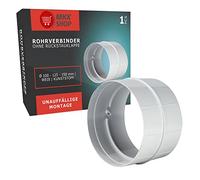 Rohrverbinder Ø 100 mm Lüftungsrohr Rundrohr Verbinder Verbindungsstück Ab-Zu...