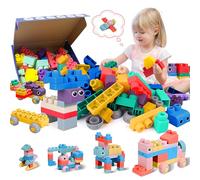 ROHSCE Blocs de construction souples pour tout-petits, grands blocs de construction empilables pour bébés de 6 mois et plus, cadeaux pour tout-petits, jouets de dentition, 40 pièces