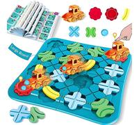 ROHSCE Toys STEM Board Games Smart Logical Road Builder Brain Teasers Puzzle Game, Montessori Preschool Travel Toy Board Car Games for Kids Ages 4-8 Educational Toys Logic Games