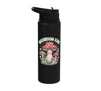 Roi champignon couronné Funghi Kingdom Stainless Steel Insulated Water Bottle