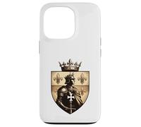Roi Chevalier Français Blason Fleur de Lys Médiéval Coque pour iPhone 13 Pro