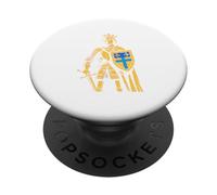 Roi Chevalier Français Blason Fleur de Lys Médiéval PopSockets PopGrip Adhésif