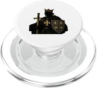 Roi Chevalier Français Blason Fleur de Lys Médiéval PopSockets PopGrip pour MagSafe