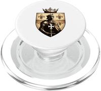 Roi Chevalier Français Blason Fleur de Lys Médiéval PopSockets PopGrip pour MagSafe