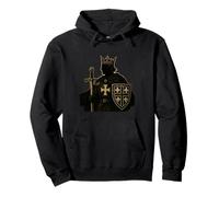 Roi Chevalier Français Blason Fleur de Lys Médiéval Sweat à Capuche