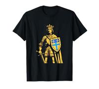Roi Chevalier Français Blason Fleur de Lys Médiéval T-Shirt