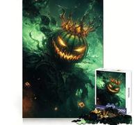Roi Citrouille couronné dans la Brume Verte Puzzle 1000 pièces pour Adolescents Renforce la mémoire, Moments de Paix Qualité supérieure Cadeau Classique (50x75cm)