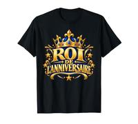 Roi de l'anniversaire Couronne Or Fête Cadeau Royal T-Shirt