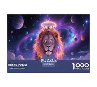 Roi des Lions | Animal Magique Puzzle 1000 Pièces, Défi Difficile Jouet Anti-Stress pour Adultes Et Enfants Jeu Éducatif Décor Mural & Cadeau Moderne 38x26cm/1000pcs