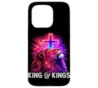 Roi des Rois Lion de Juda Verset de la Bible chrétienne Jésus Dieu Coque pour iPhone 15 Pro