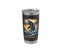 Roi du Crétacé Prédateur Préhistorique Mosasaurus Gobelet isotherme en acier inoxydable double paroi