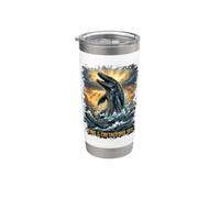 Roi du Crétacé Prédateur Préhistorique Mosasaurus Gobelet isotherme en acier inoxydable double paroi