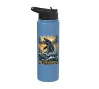 Roi du Crétacé Prédateur Préhistorique Mosasaurus Stainless Steel Insulated Water Bottle