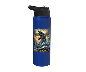 Roi du Crétacé Prédateur Préhistorique Mosasaurus Stainless Steel Insulated Water Bottle
