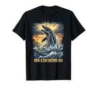 Roi du Crétacé Prédateur Préhistorique Mosasaurus T-Shirt Graphique avec Valeur