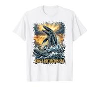 Roi du Crétacé Prédateur Préhistorique Mosasaurus T-Shirt Graphique avec Valeur