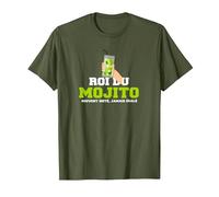 Roi du Mojito Cadeau drôle Humour Alcool Barman T-Shirt, Homme, Olive, L