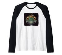 Roi Grenouille avec Couronne pour Une Touche Humoristique au Royaume Manche Raglan