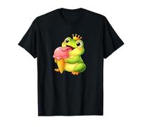 Roi Grenouille Mignon Tenant de la crème glacée T-Shirt