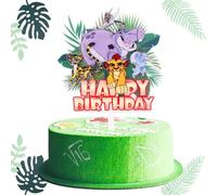 Roi Lion Décoration Gâteau Topper Roi Lion Insert Acrylique Cake Topper Happy Birthday Gateau Cupcake Topper Gâteau d'anniversaire pour Fille Enfants Fête d'anniversaire - Style C