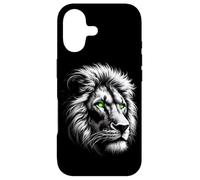 Roi Lion des Animaux d'Afrique aux Yeux Verts Coque pour iPhone 17