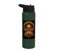 Roi Lion jeté : puissance royale, force, courage, savane Stainless Steel Insulated Water Bottle