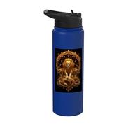 Roi Lion jeté : puissance royale, force, courage, savane Stainless Steel Insulated Water Bottle