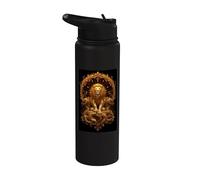 Roi Lion jeté : puissance royale, force, courage, savane Stainless Steel Insulated Water Bottle